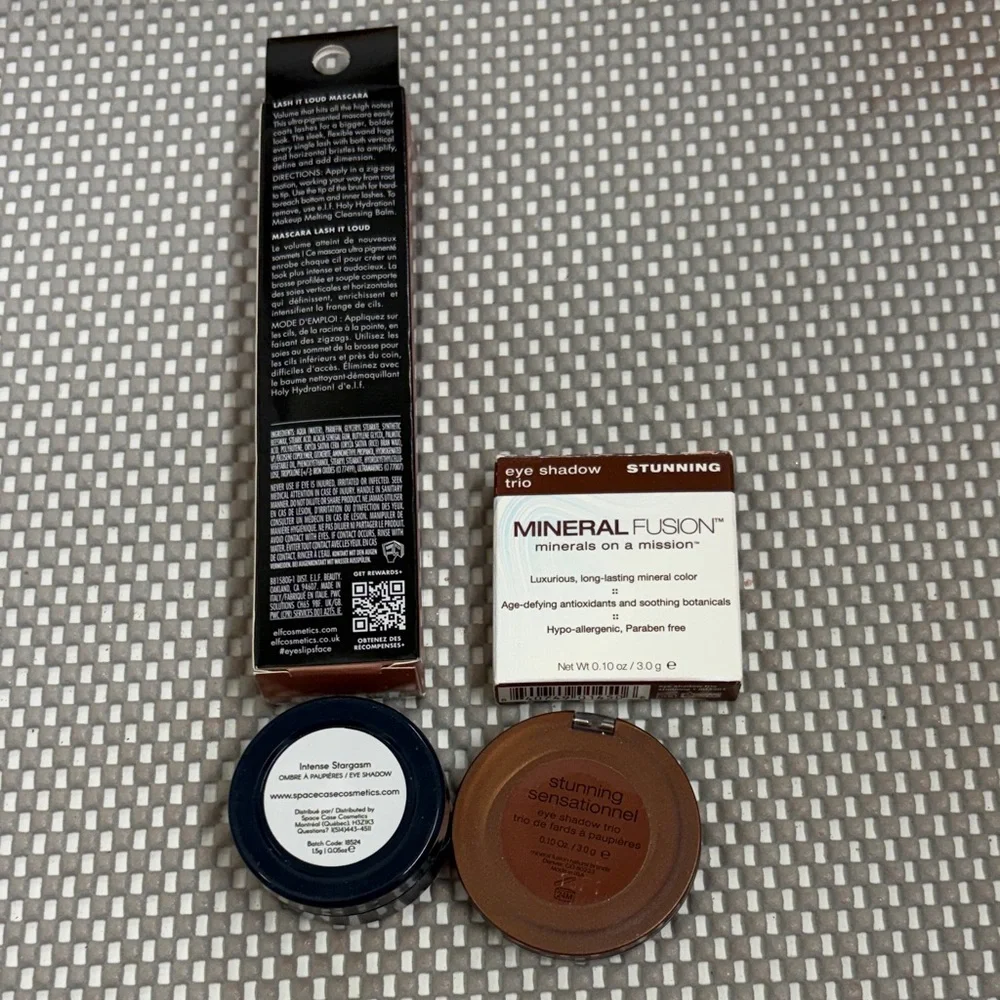 Elf Lash It Loud Mascara and Mini Eyeshadows